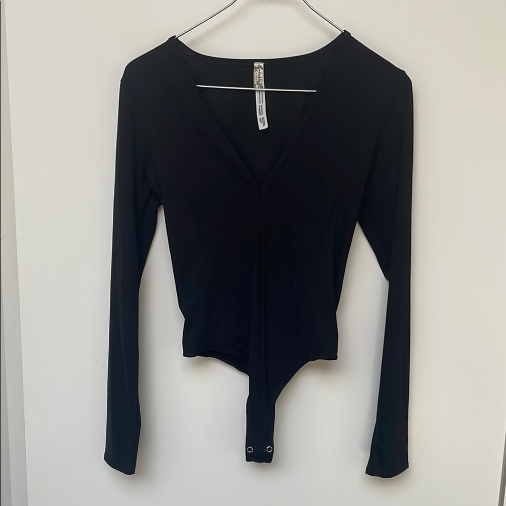 Low cut Free People Intimately bodysuit, black, S